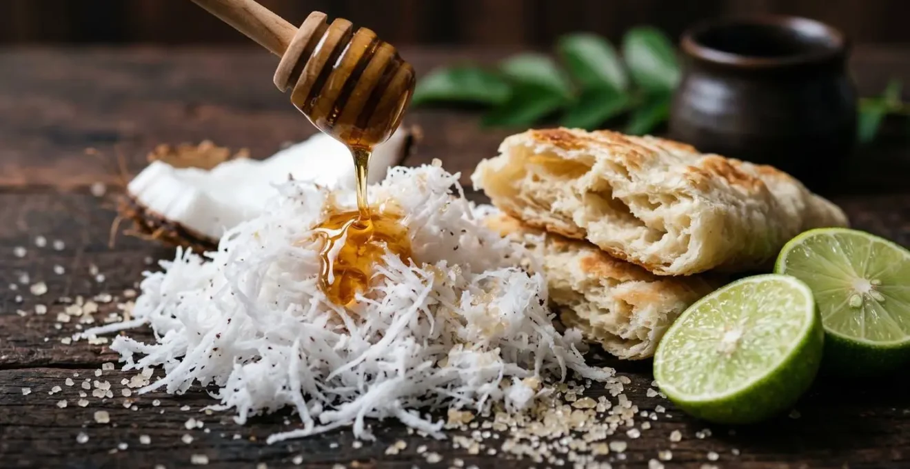 Ensemble de condiments traditionnels maldiviens pour apaiser le piquant du curry
